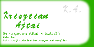 krisztian ajtai business card